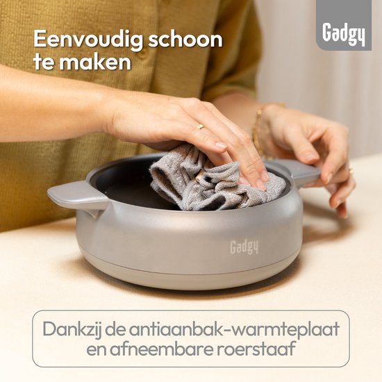 Gadgy Premium Popcornmachine - Popcornmaker - Vers & Huisgemaakt Popcorn in 4–5 Minuten - 500W - Zilver — afbeelding 3