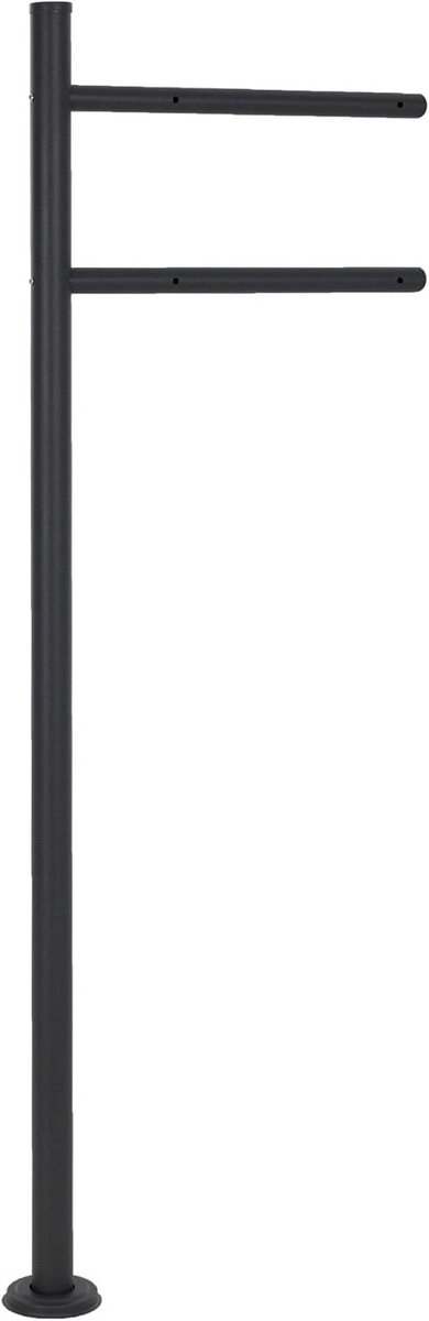 Vrijstaande Brievenbuspaal 120cm Antraciet RVS - Universele Montagebeugel