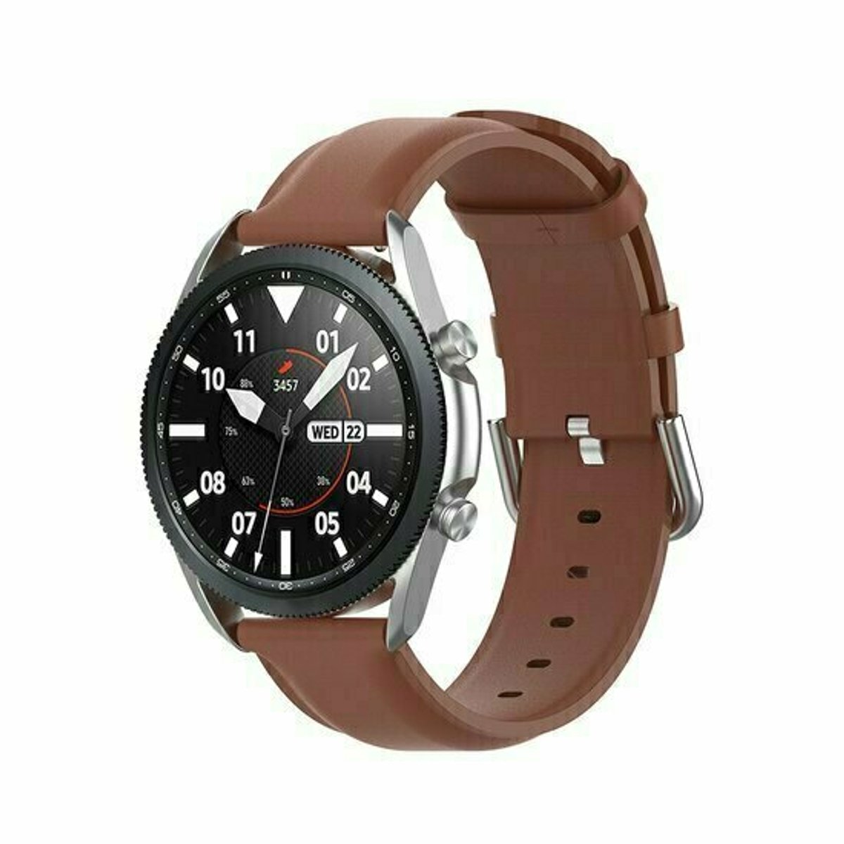 By Qubix - Classic leren bandje - Bruin - geschikt voor Huawei Watch 5 - 46mm