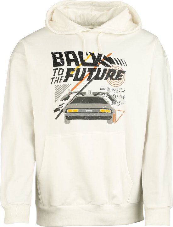 Back To The Future Back to the future Heren Trui met capuchon - wit - XXL