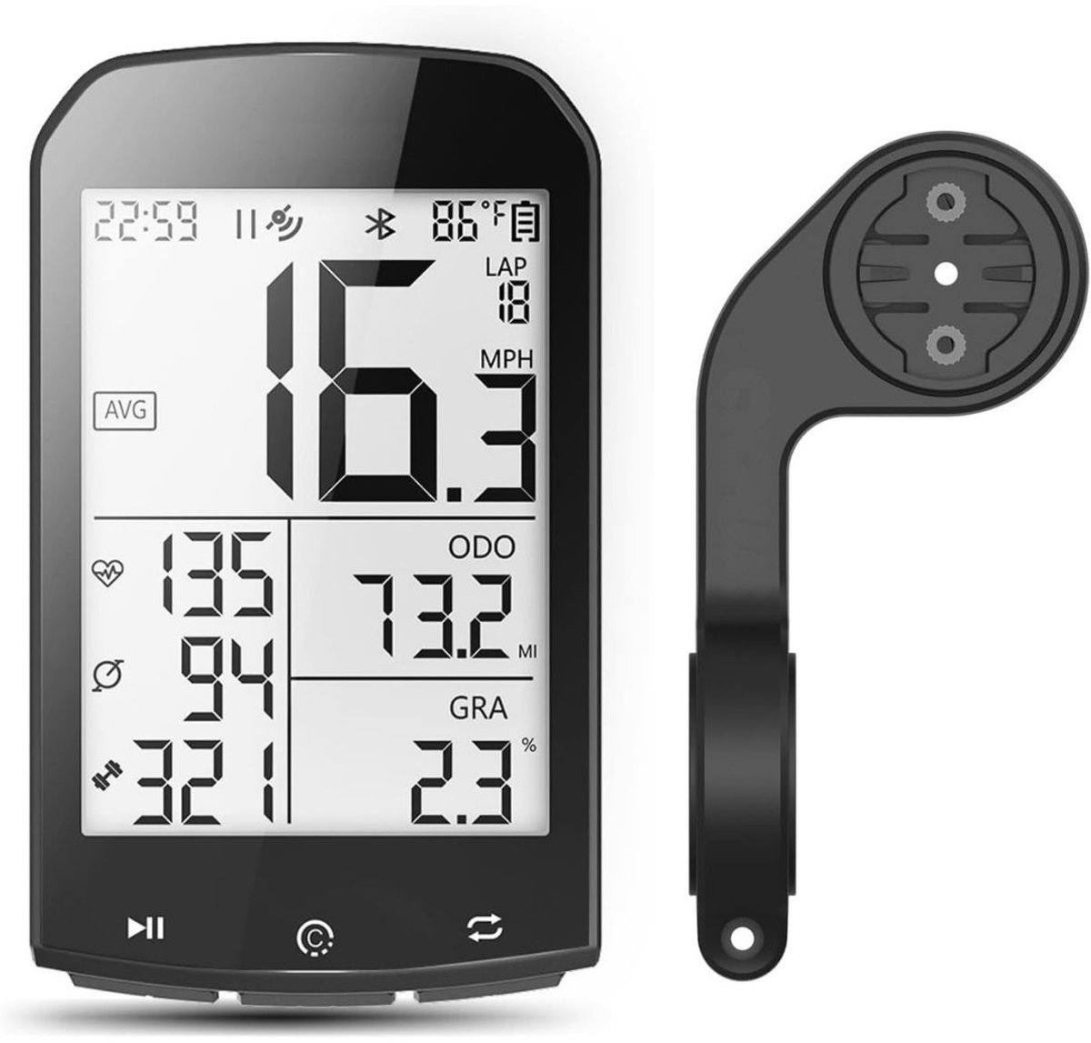 SCH® Fietsnavigatie - Navigatie - Zwart- 6cm x 2cm x 9cm