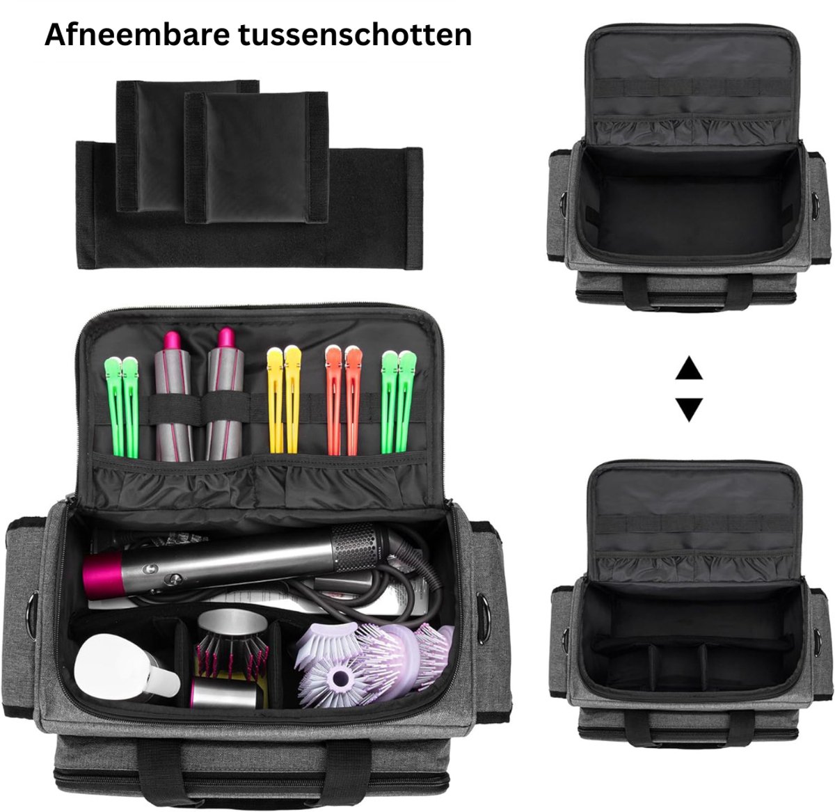 Kapperskoffer - Kapperstas - Visagie - Cosmetica Organizer -Zwart