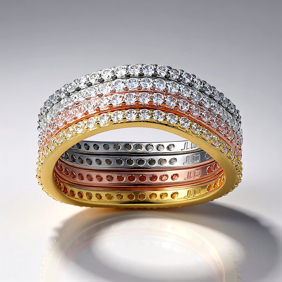 Cavill - Elegante brede ring 925 Sterling Zilver - 188 Nigeriaanse Zirkonen 1,834 ct Rond slijpsel - Pavé zetting Dames Sieraad