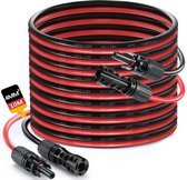 Verlengkabel voor zonnepanelen met waterdichte connectors - Zonnecabel 4mm²/6mm², 3m/5m/10m/15m