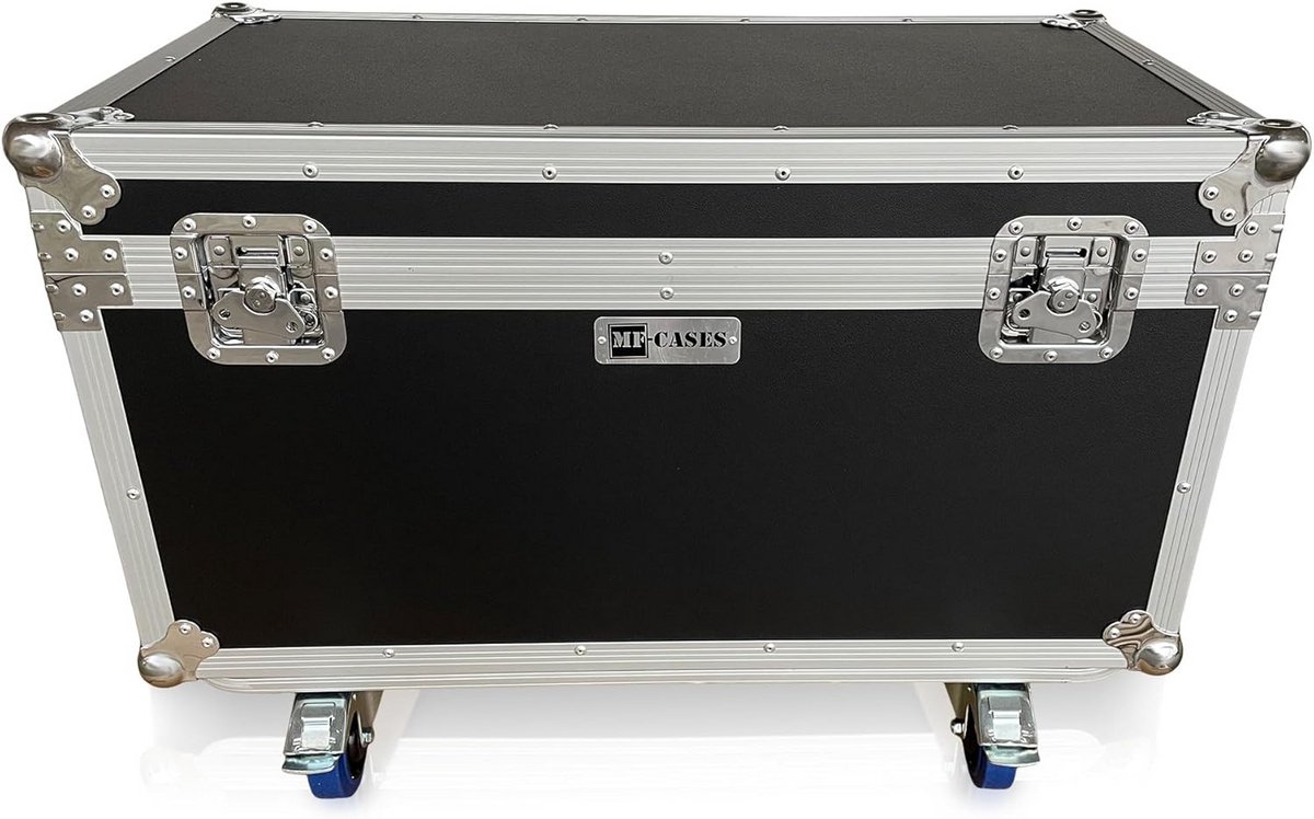 Robuuste Zwarte Transportcase met Wielen 80x40x43 cm Flightcase voor Veilige Opslag