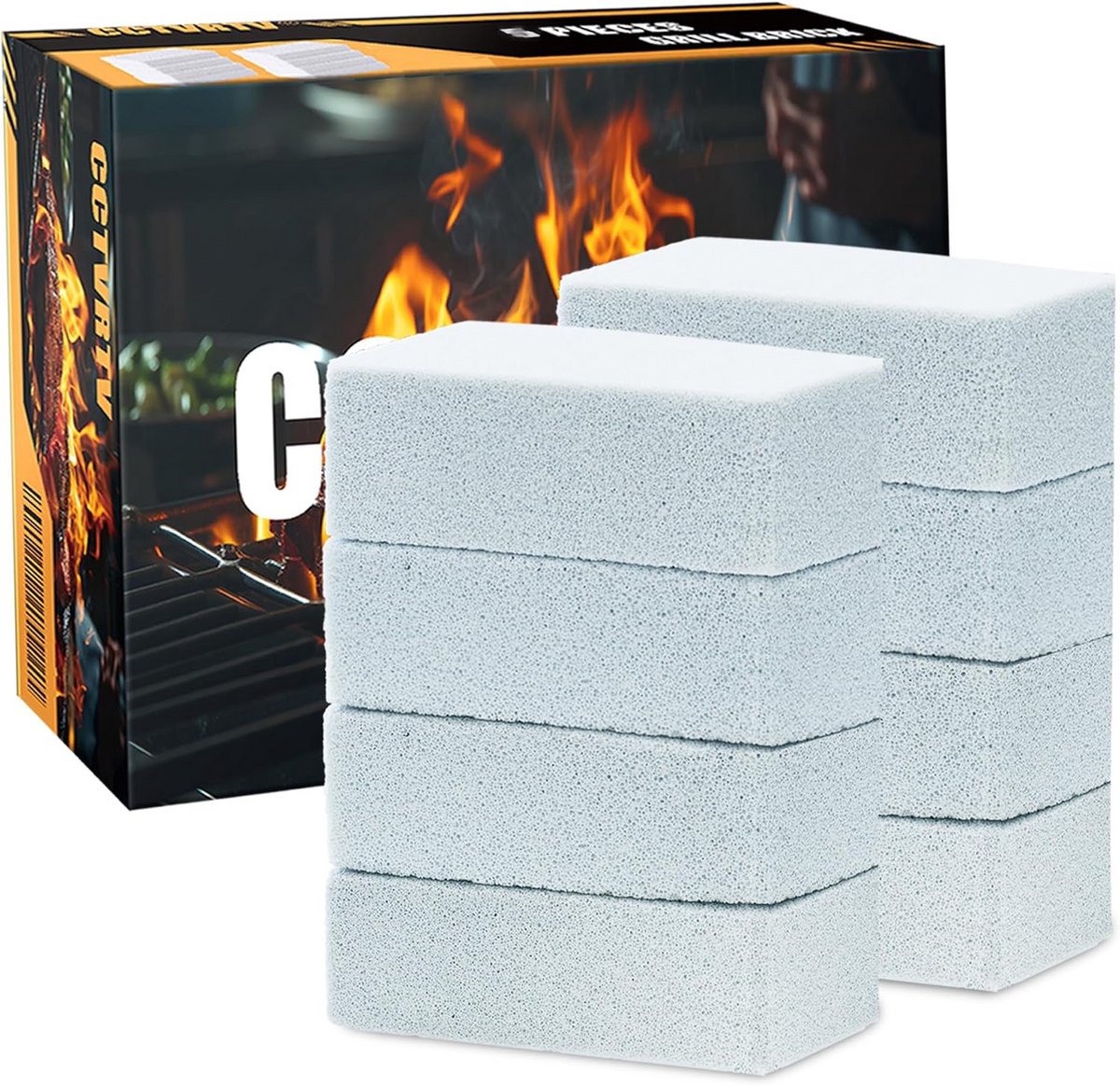 Grillreiniger voor BBQ en Bakplaat - 8 Stuks Puimsteen Reinigingsstenen