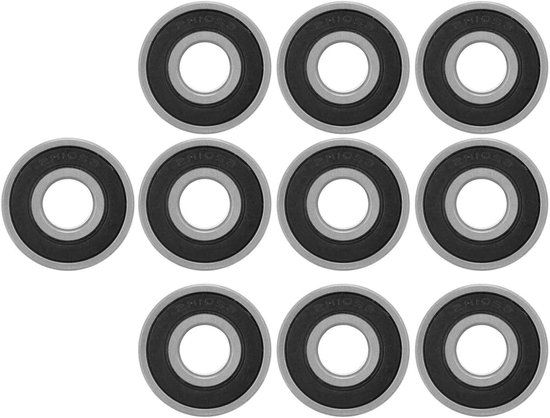 Industriële Lagers 10 Stuks Kogellagers 6801-2RS – 12x21x5 Mm, Rubber Afgeschermd | Voor Industrie En Machines | Hoogwaardig Chroomstaal Diepe Groef Kogellager