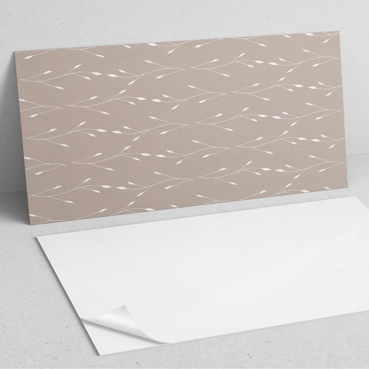 Coloray Wandpanelen Zelfklevend - Delicaat plantenpatroon PVC Wandpaneel - 100 cm x 50 cm 