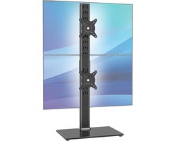 Unyqoos® Verstelbare vrijstaande monitorstandaard voor twee schermen van 13 tot 34 inch