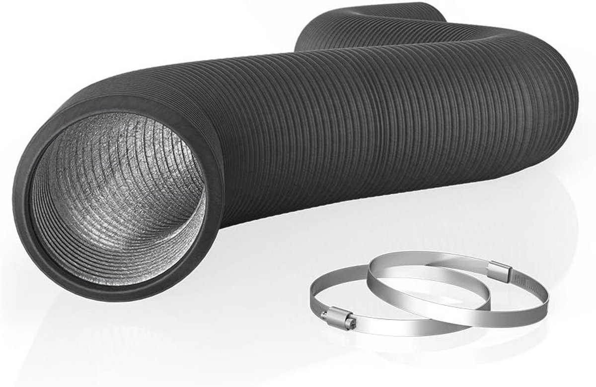 Flexibele Dubbellaags Aluminium Ventilatiekanaal 10,16 cm - 7,6 m voor Verwarming, Koeling en Ventilatie