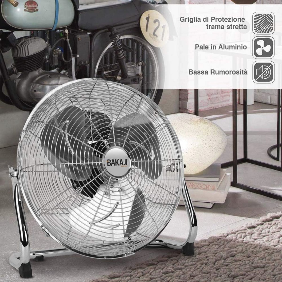 Krachtige Staande Ventilator met Verstelbare Helling en 3 Snelheden - 45 cm en 50 cm – foto 3