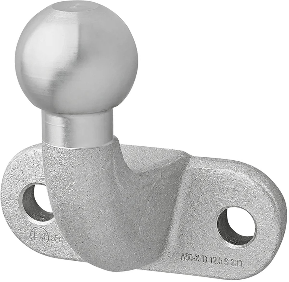 VCTparts® Trekhaakkogel Zwart Haaks D172kN S210kg Bumpertrekhaak zilver