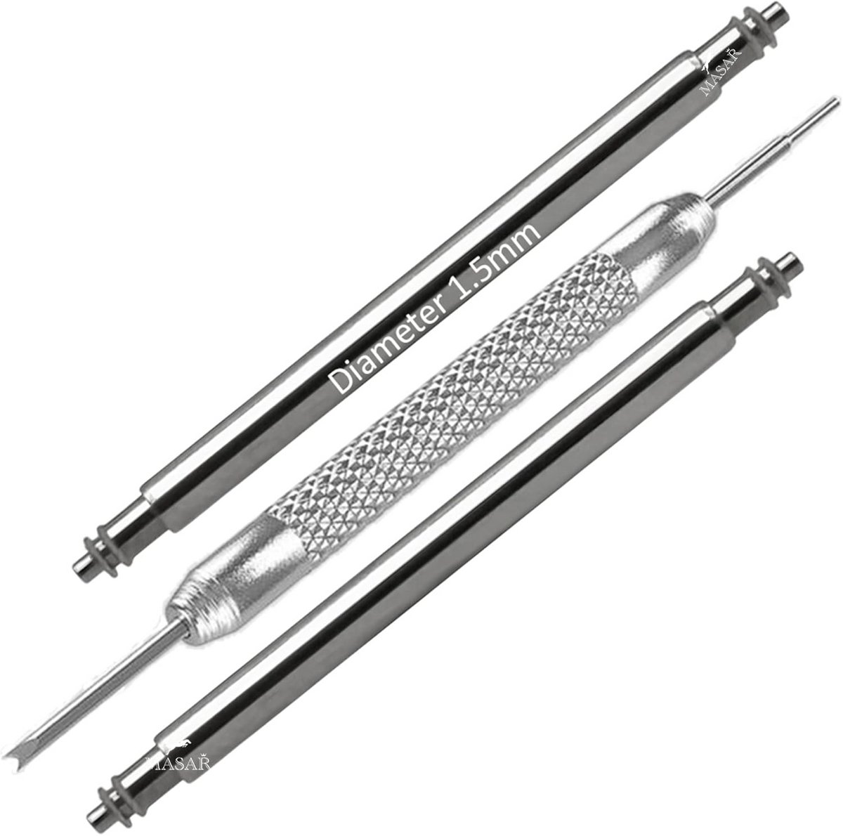 Premium 316L Roestvrij Stalen Veerpennen Voor Horloges - 2 Stuks + 1 Gereedschap