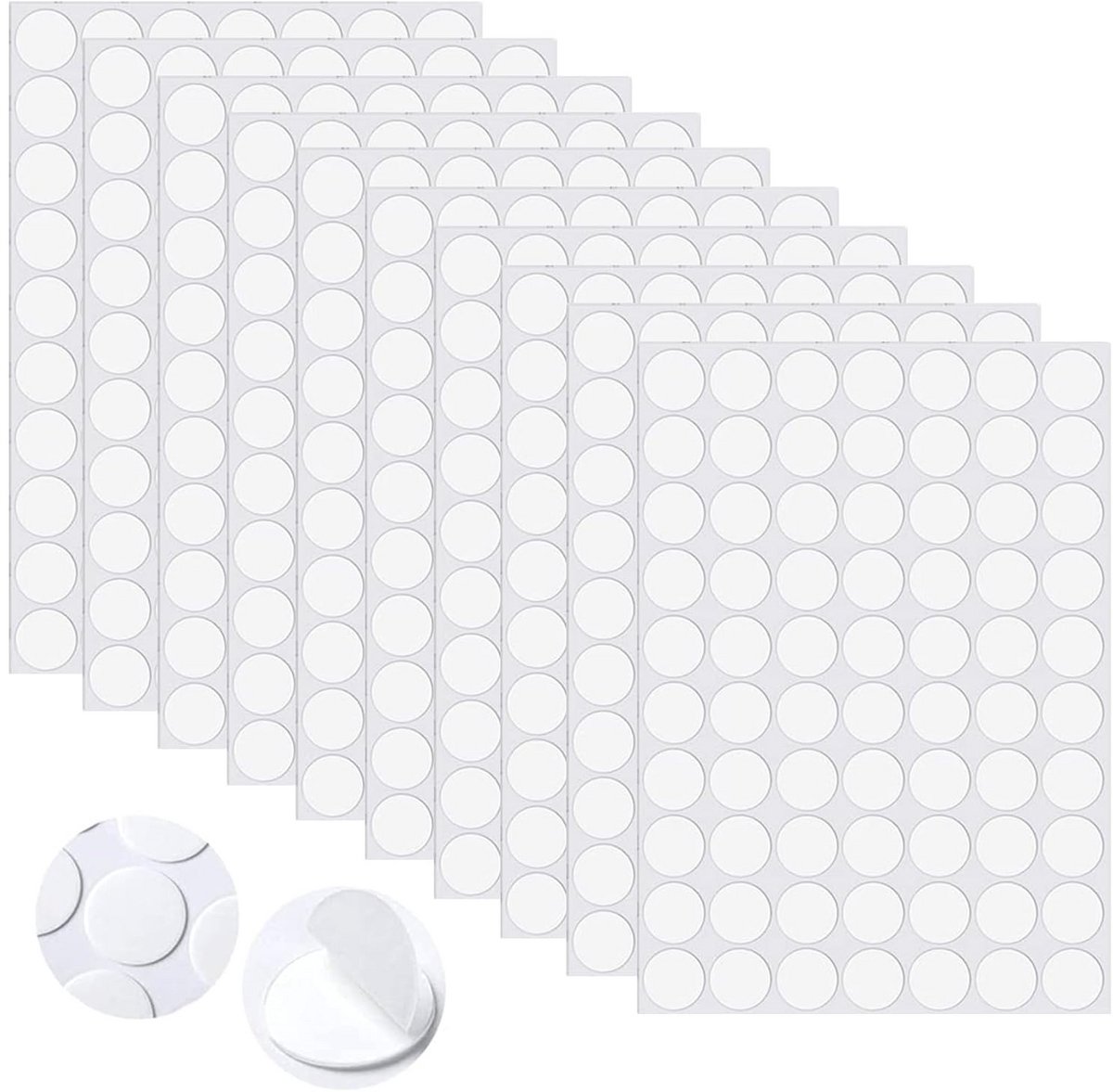 Dubbelzijdige plakstippen 700 stuks - Ronde heldere kleefpunten voor decoraties