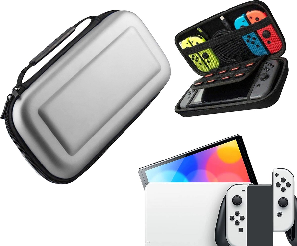 Gadgetpoint - Console Beschermhoes voor Nintendo Switch - Hardcase Opberghoes - Performance Gaming Case - Console Accessoires - Grijs