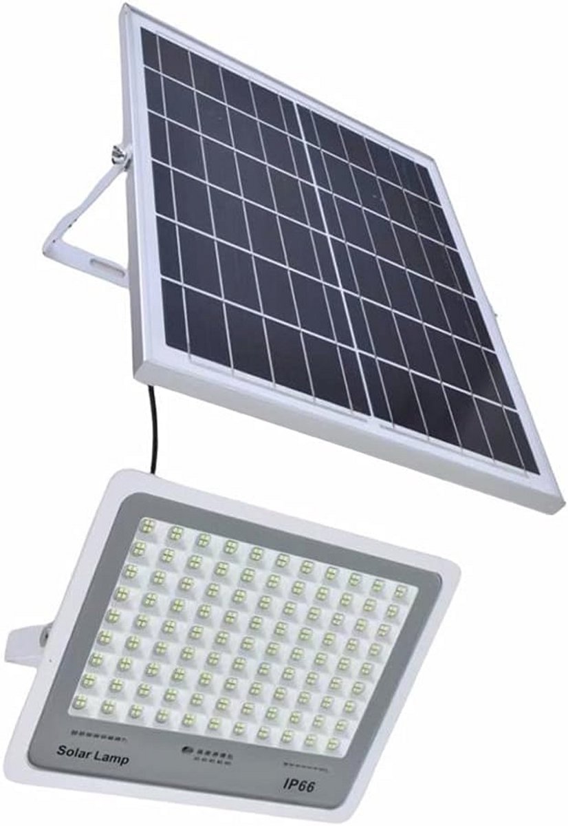 Zonne-energie Led-spot voor Buiten met Bewegingsmelder en Afstandsbediening - Natuurlijk Licht 5000 K
