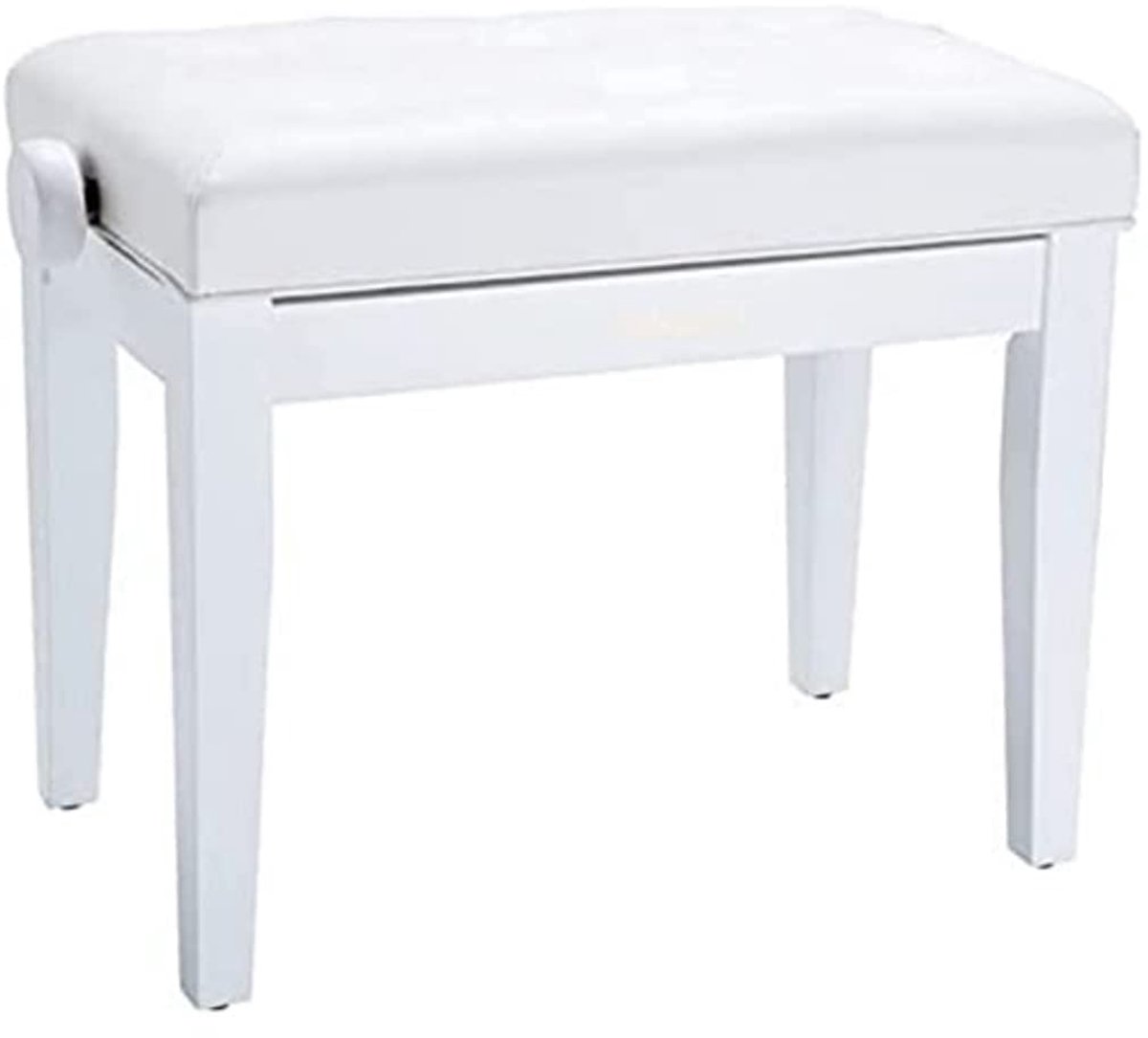 IMPERATORIS® Keyboard Bank in Hoogte Verstelbaar – Inklapbare Pianokruk / Keyboard Kruk – Gewatteerd en Onderhoudsvriendelijk – Keyboard Bench / Piano Stool – wit