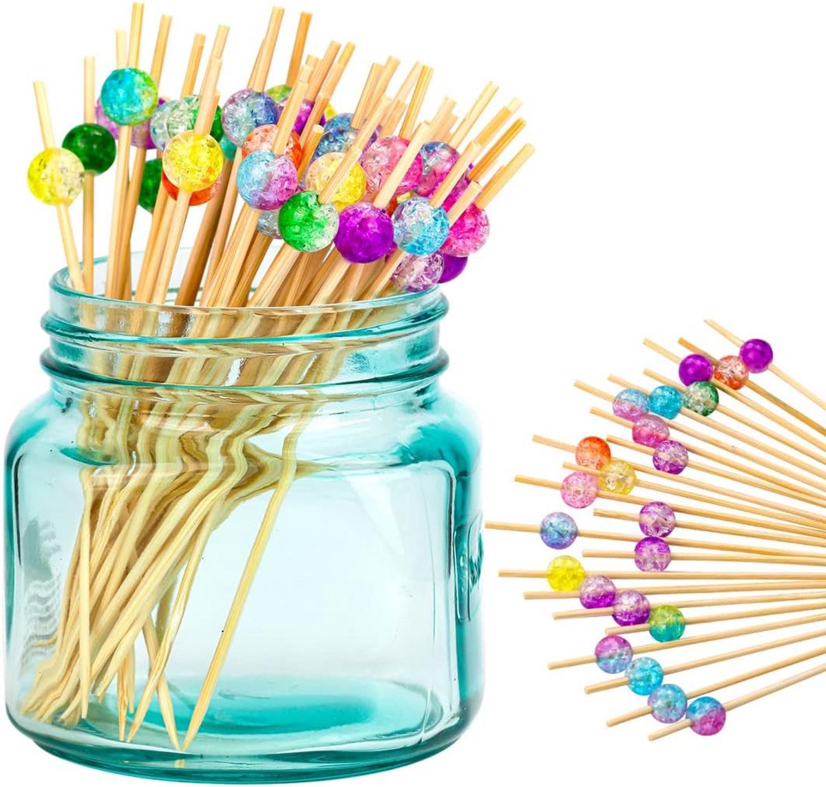 Bamboe Cocktailprikkers 100 Stuks voor Feestelijke Snacks en Fingerfood