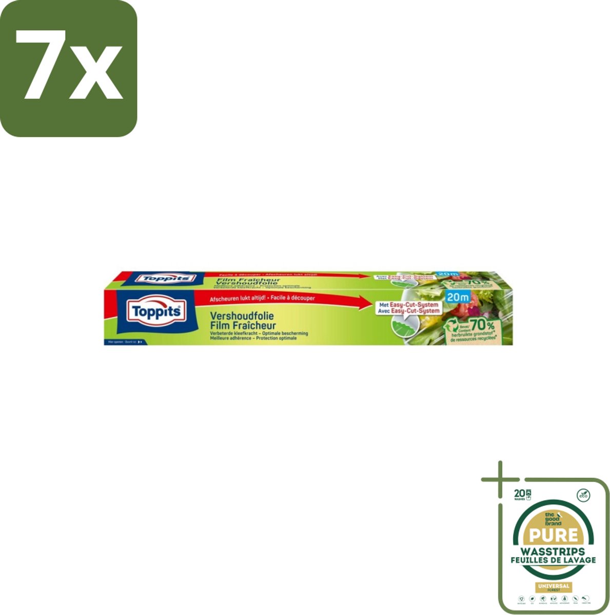7 x Toppits – Vershoudfolie – 32,5 cm × 20 m - Grootverpakking - Koffiezetapparaat