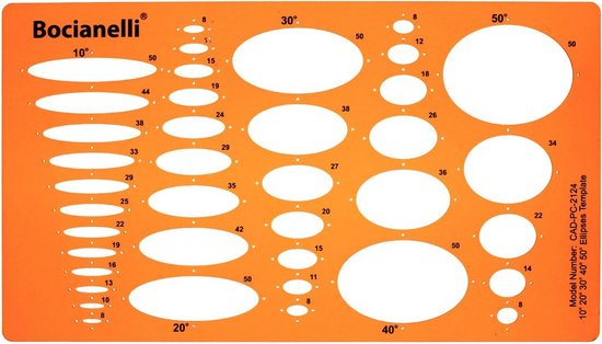 Gabarit Pour Ellipses Helix H82010 - En Plastique, Pack De 1, Neuf