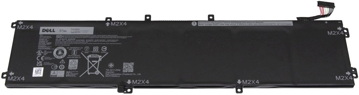 Dell CPL-GPM03 Batterij - 97Wh - 6-cel (GPM03/6GTPY)