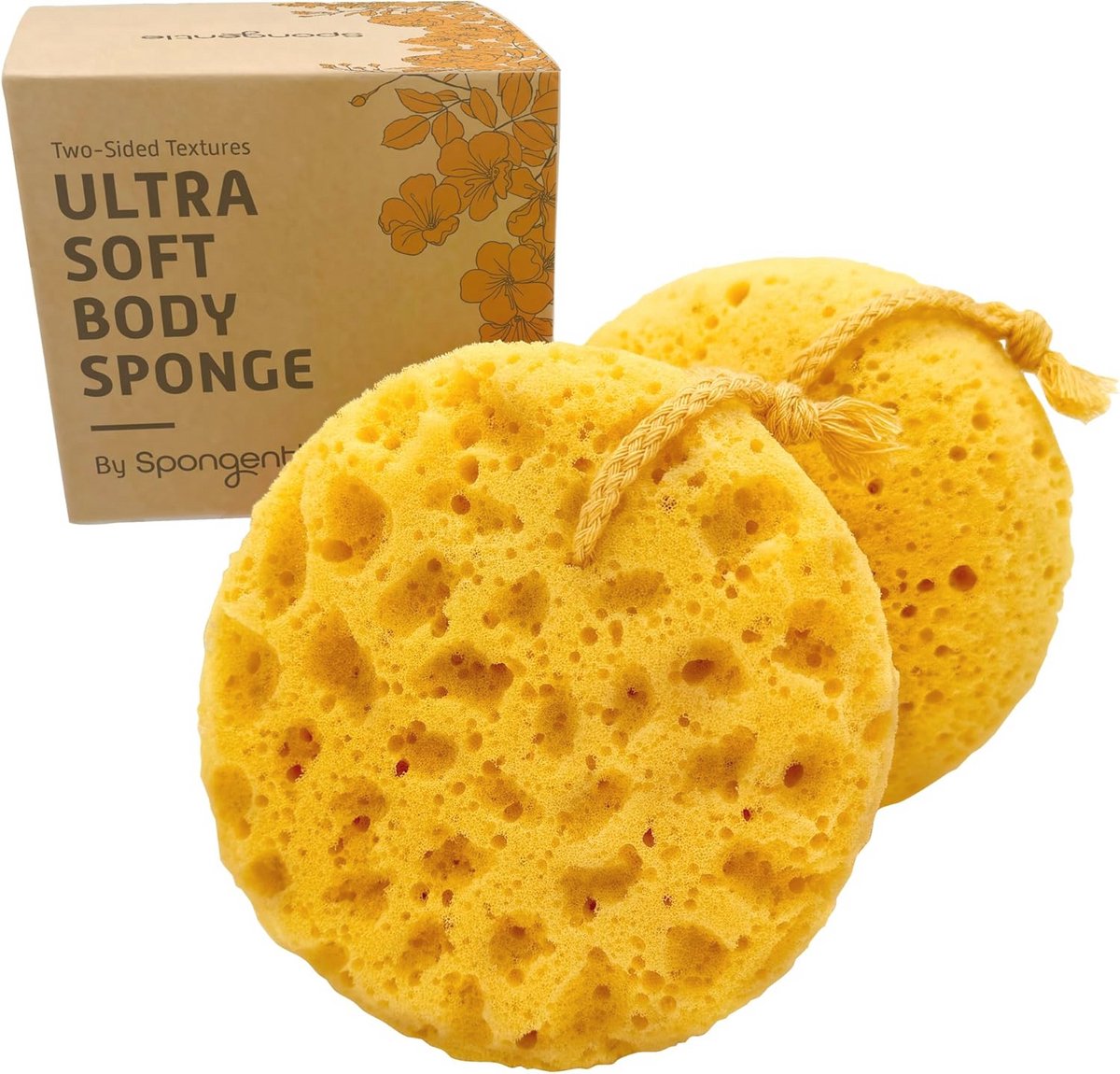 Diepe Reiniging Lichaam Loofah Spons - Ideaal voor Bad en Douche - Verpakking van 2