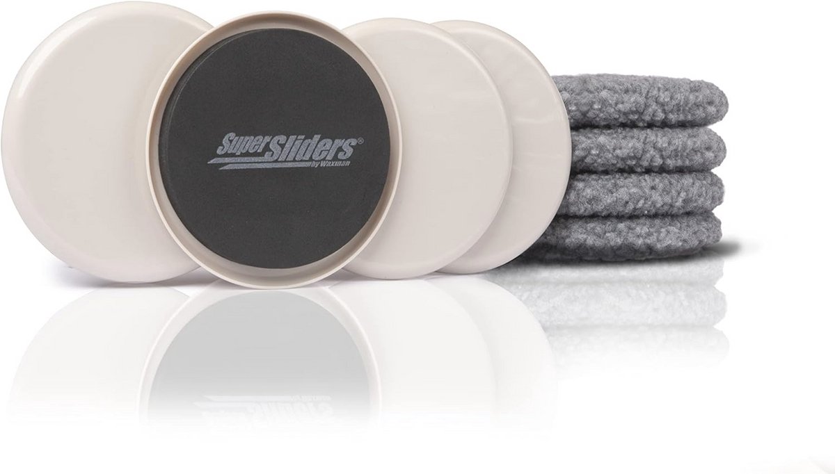 Meubeltapijt Sliders voor Hardhout en Tegels - Herbruikbare 2-in-1 Sliders voor Meubels - Beige, 12,7 cm