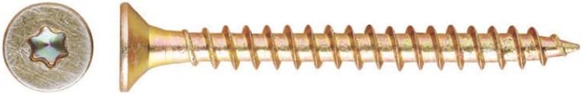 Tirafondo schroef torx kop alomada 5,0 x 080 met smeermiddel Bi-chromatstaal