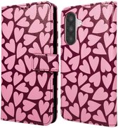 Étui imoshion pour Samsung Galaxy A56 (5G) - Design Bookcase - Hearty Blush