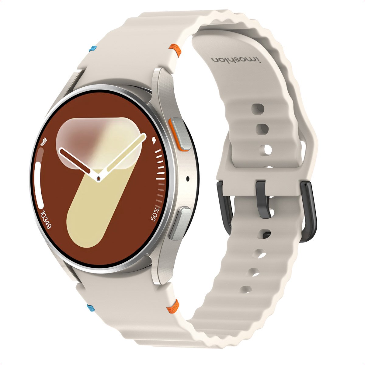 Wave Siliconenband - Geschikt voor Samsung Galaxy Watch 4 / 5 / 6 / 7 / FE (20 mm) - Starlight