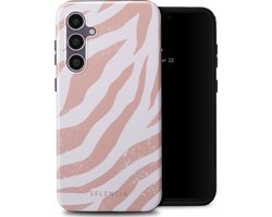 Selencia Hoesje - Geschikt voor Samsung Galaxy S23 FE - Backcover - Colorful Zebra Old Pink