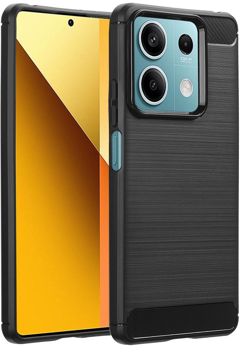 imoshion Hoesje - Geschikt voor Xiaomi Redmi Note 13 (5G) - Brushed Backcover - Zwart