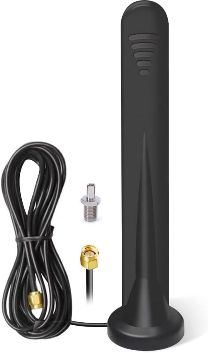 Omni-directionele 5G 4G WiFi-antenne 15DBI met Magnetische Basis en 3M RG174-kabel voor Binnen en Buiten