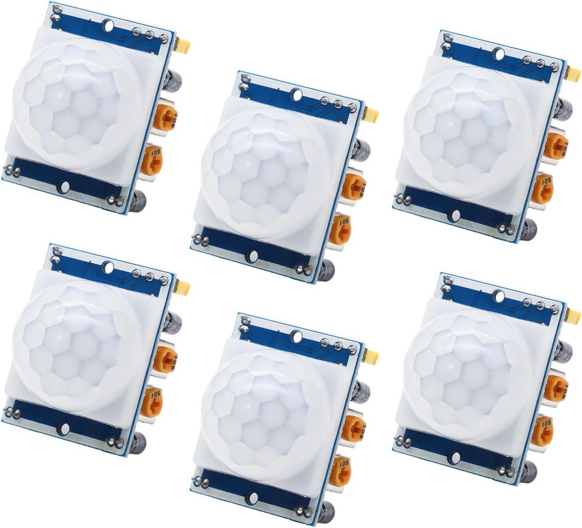 Infrarood PIR Bewegingssensor Modules voor Arduino en Raspberry Pi - Set van 6