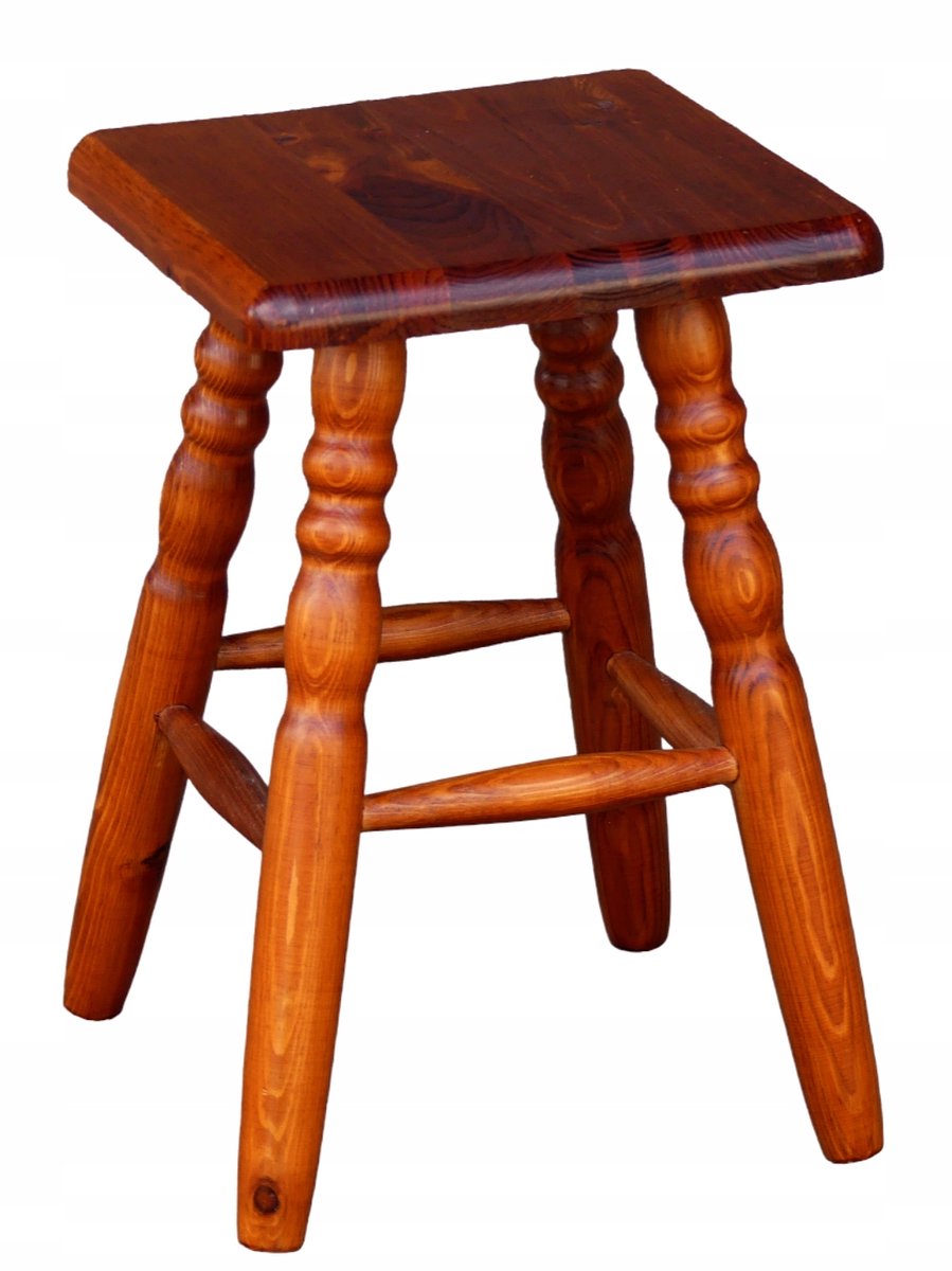 Houten Keukentabouret Kalvados - Massief Hout, 45 cm Hoog