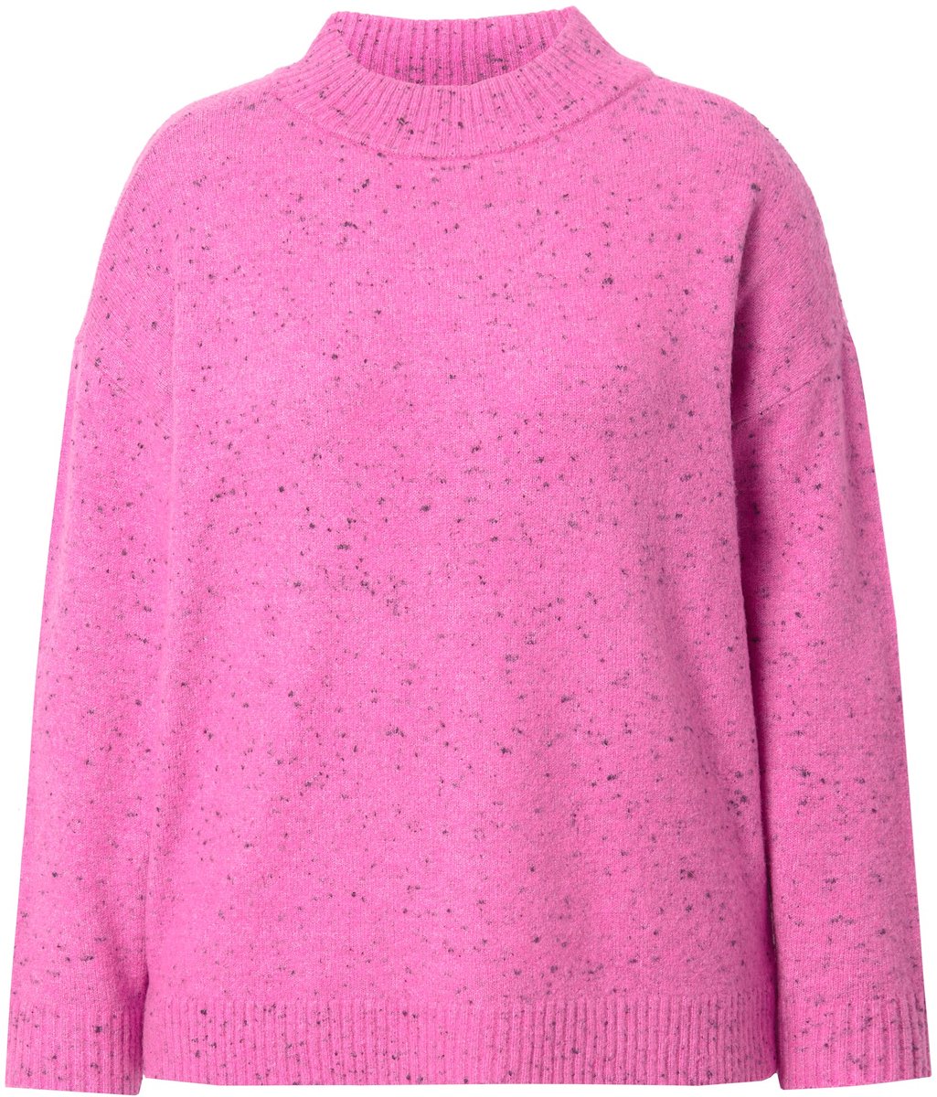 Studio Untold - Dames - Trui oversized gemêleerd breisel - Lichtroze - Maat 54+