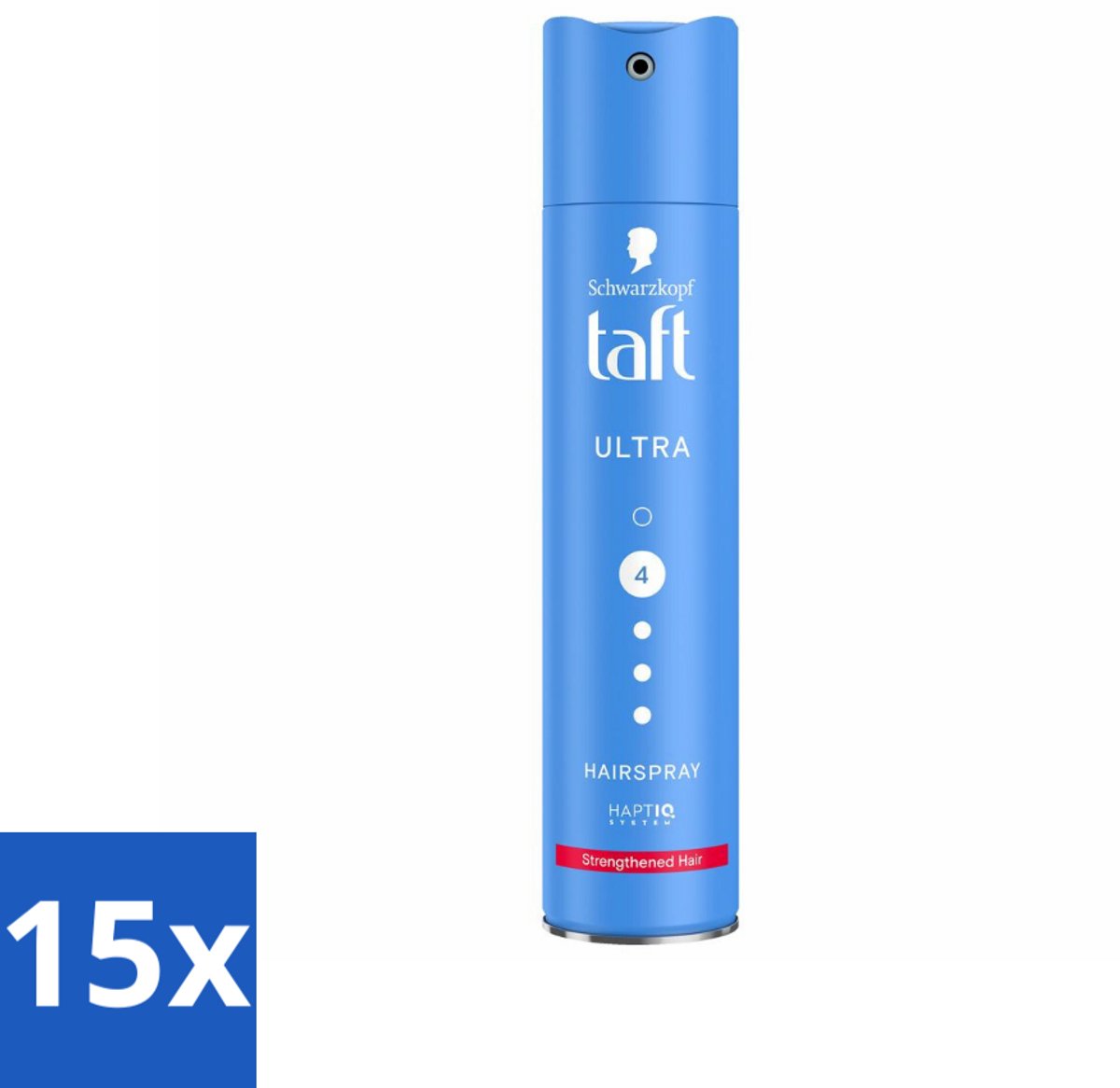 Taft - Ultra 4 - Haarspray - Langdurige fixatie - 250 ml - Bulkverpakking - 15 stuks