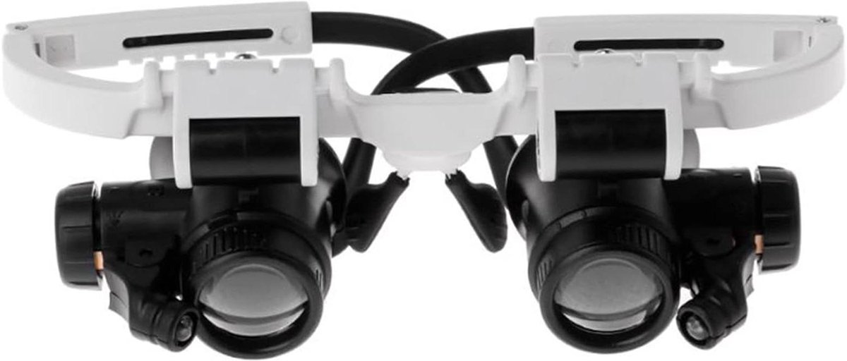 Provento - Hoofd Gemonteerde Vergrootglas met LED Licht, Handsfree Vergroting 8X 15X 23X voor Hobby's, Lezen en Reparatie
