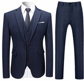 Allthemen Costume 3 pièces pour homme Coupe ajustée Costumes de mariage – Veste moderne pour affaires – XL