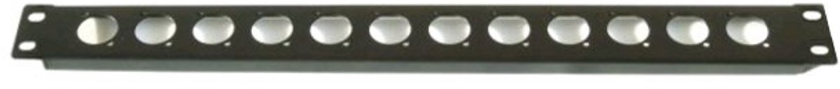 Prodjuser 1U XLR-12 metalen chassis paneel voor 12 XLR