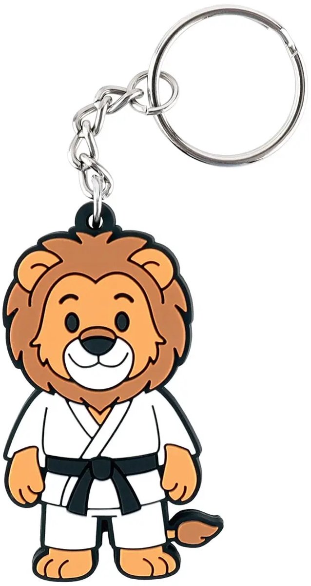 Sleutelhanger Rubber Martial Arts Leeuw in gi