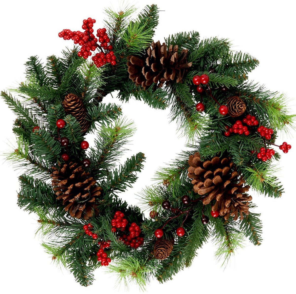Kerstkrans 45 cm - voor Deur - Deurkrans - Kunstmatige - Ornament