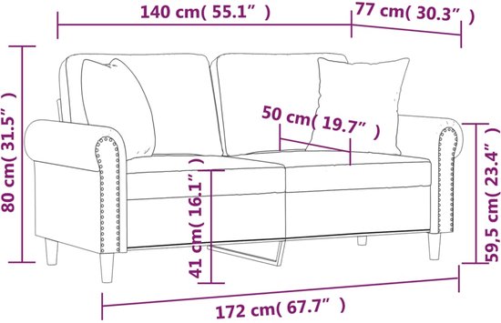 vidaXL-Tweezitsbank-met-sierkussens-140-cm-fluweel-donkergrijs