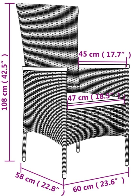 vidaXL-7-delige-Tuinset-met-kussens-poly-rattan-zwart