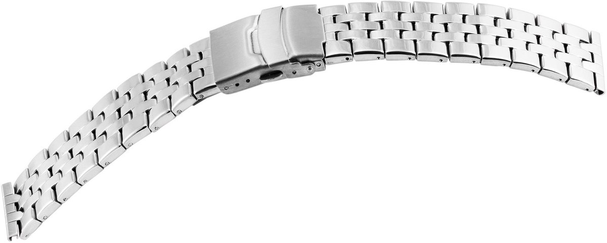 Steinmeister Steinmeister heren vervangende armband MB0014 horlogeband van roestvrij staal, zilverkleurig, 24 mm - 26 mm