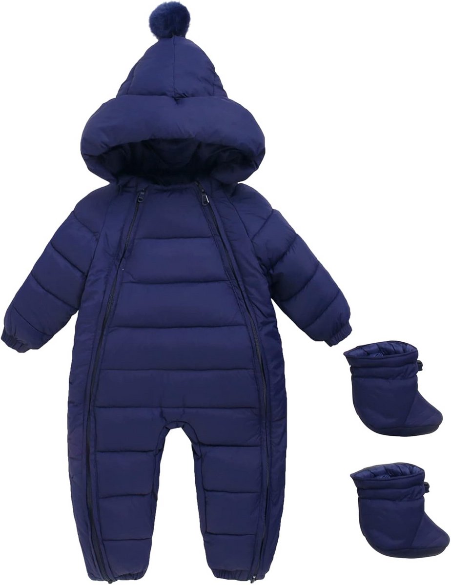 Baby Snowsuit voor Pasgeborenen - Warme Gewatteerde Jassen voor Jongens en Meisjes tot 24 maanden