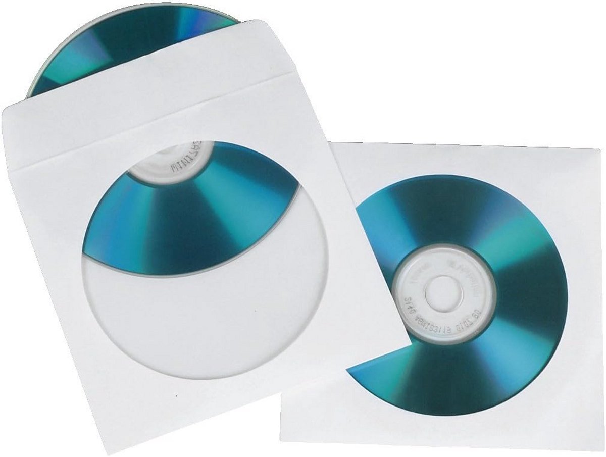 Witte CD/DVD Omslagen - 25 Stuks Beschermcovers