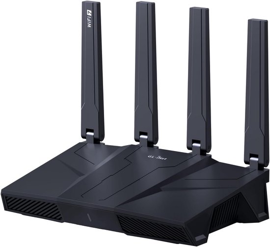 GL.iNet Flint 3e GL-BE6500 router - Wi-Fi 7 - 5x 2.5G - Hoge Snelheid -Uitgebreide Dekking