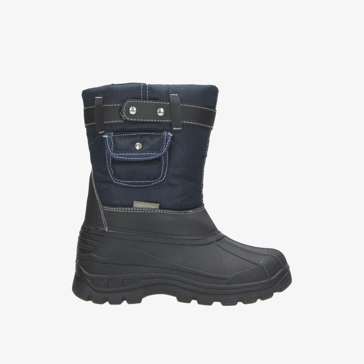 SnowFun gevoerde kinder snowboots met pocket - Zwart - Maat 28 - Moonboots