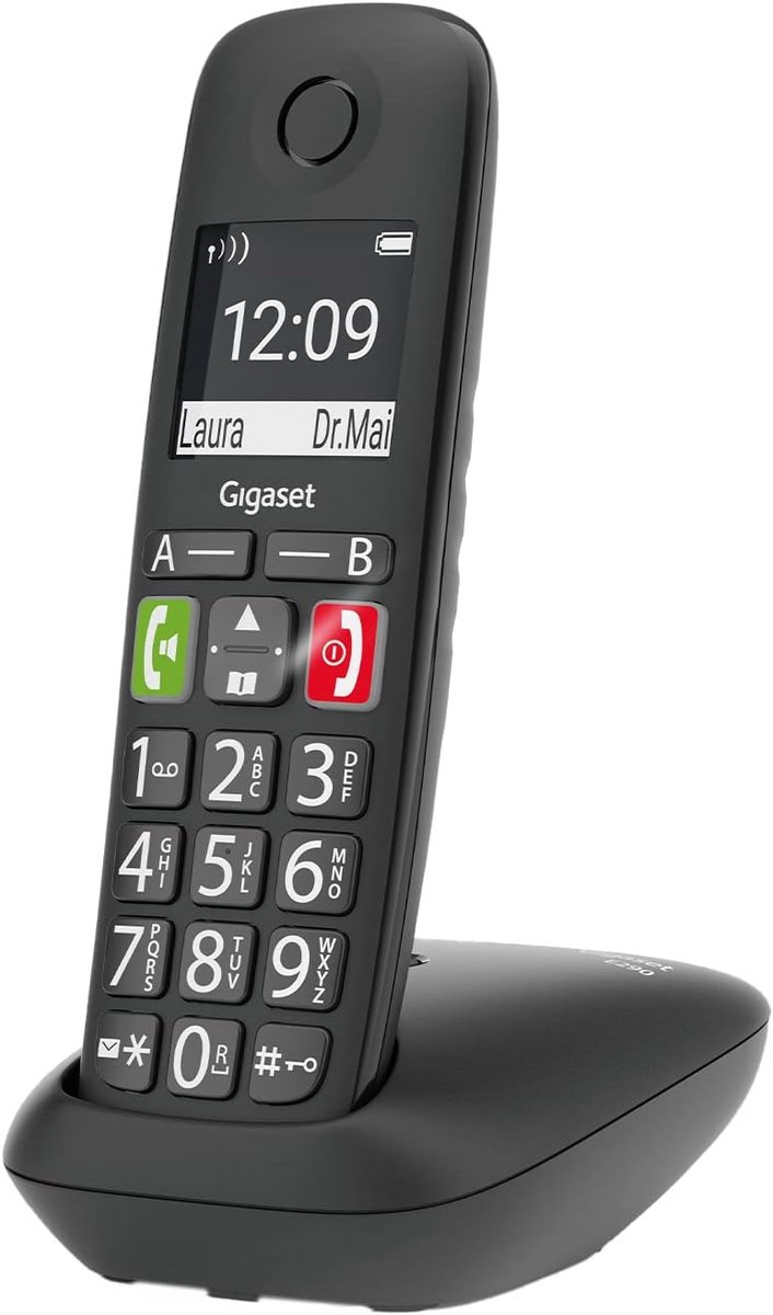 Dect Telefoon voor Senioren - Draadloze Telefoon met Grote Toetsen en Versterkte Geluid